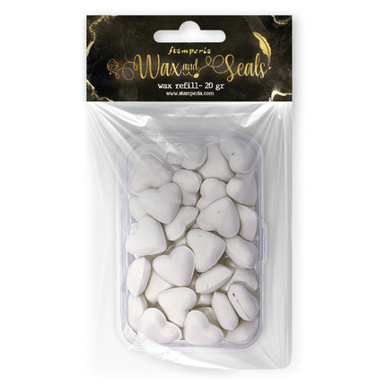 Wax Refill gr 20 Heart shape - Pearl white