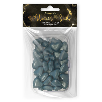 Wax Refill gr 20 Heart shape - Pearl blue