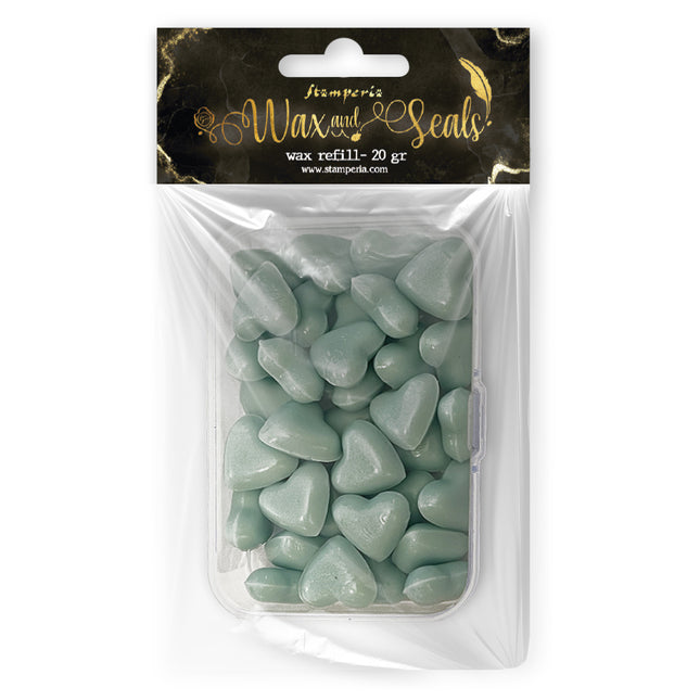 Wax Refill gr 20 Heart shape - Pastel blue