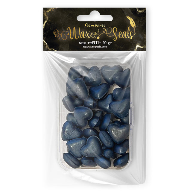 Wax Refill gr 20 Heart shape - Pearl deep blue