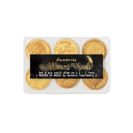 Set 6 pcs seals diam cm 2.5 - Master of Magic