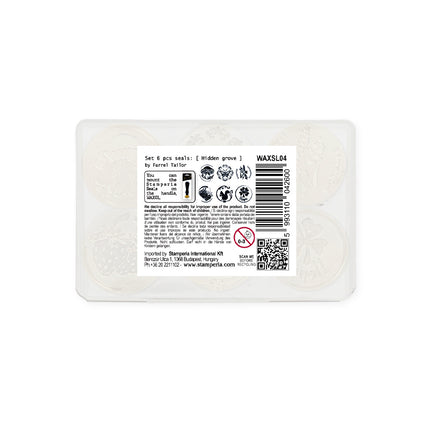 Set of 6 seals, diameter 2.5 cm - Grove