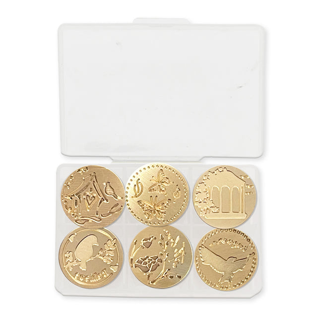 Set 6 pcs seals diameter 2.5 cm - House of Roses