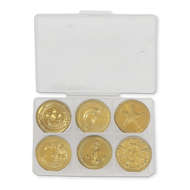 Set of 6 seals, diameter 2.5 cm - Sea