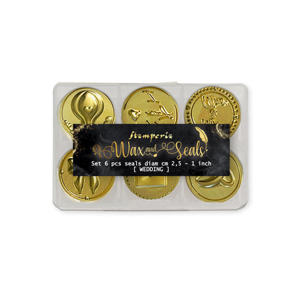 Set 6 pcs seals diam cm 2.5 - Wedding