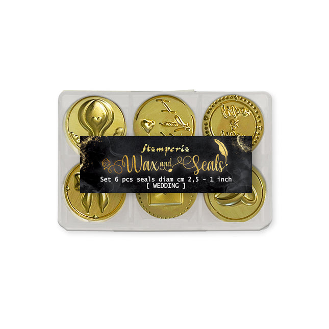 Set 6 pcs seals diam cm 2.5 - Wedding