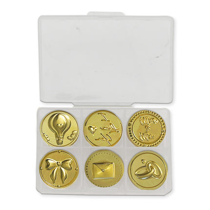 Set 6 pcs seals diam cm 2.5 - Wedding