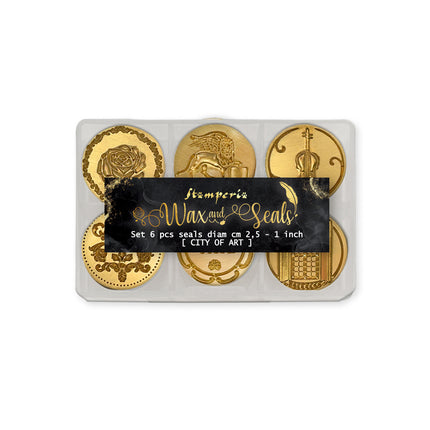 Set 6 pcs Seals diameter 2.5 cm - City of Art