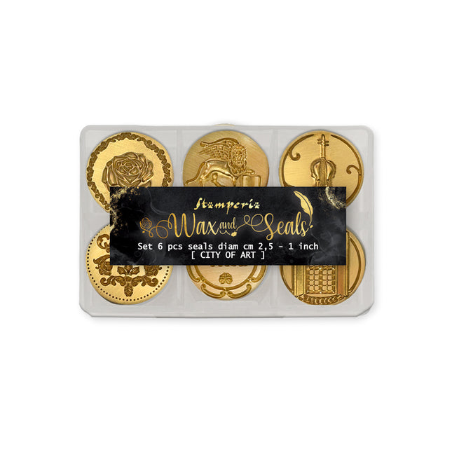 Set 6 pcs Seals diameter 2.5 cm - City of Art