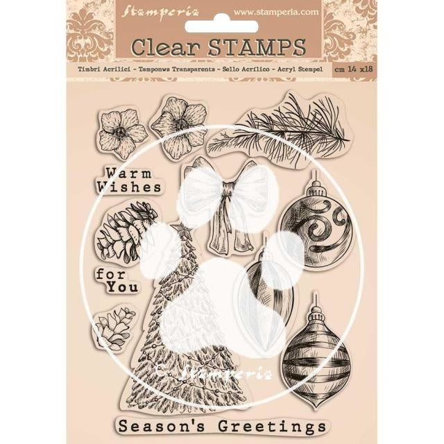 Acrylic stamp cm 14x18 - Romantic Christmas