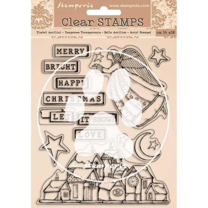 Acrylic stamp cm 14x18 - Christmas Patchwork