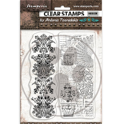 Acrylic stamp 14x18 cm - Sir Vagabond in Fantasy World 2 borders