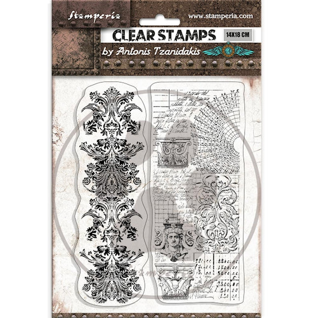 Acrylic stamp 14x18 cm - Sir Vagabond in Fantasy World 2 borders