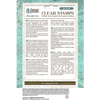 Acrylic stamp 14x18 cm - Music violin