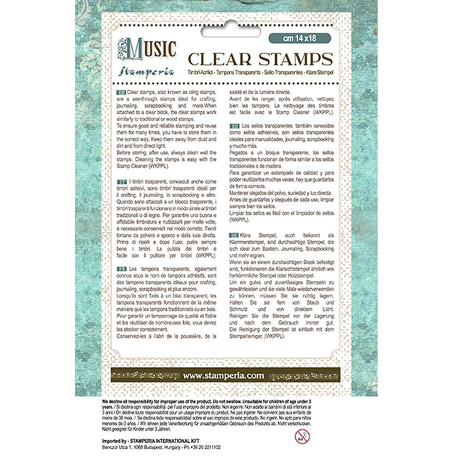 Acrylic stamp 14x18 cm - Music violin