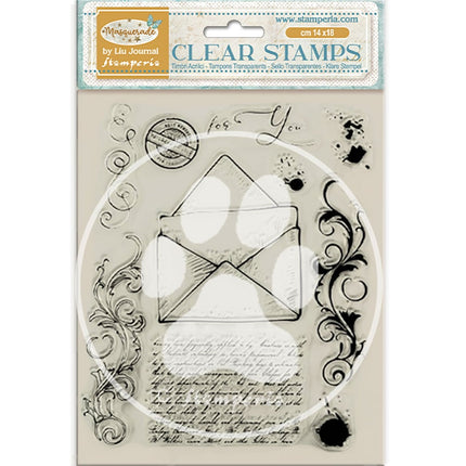 Acrylic stamp 14x18 cm - Masquerade letter