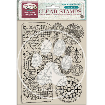 Acrylic stamp cm 14x18 - Master of Magic border and circles