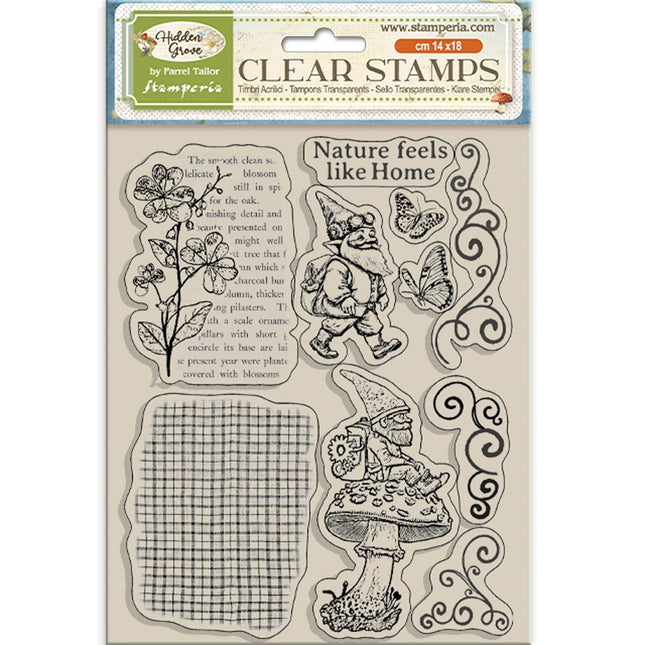 Acrylic stamp 14x18 cm - Hidden Grove gnome