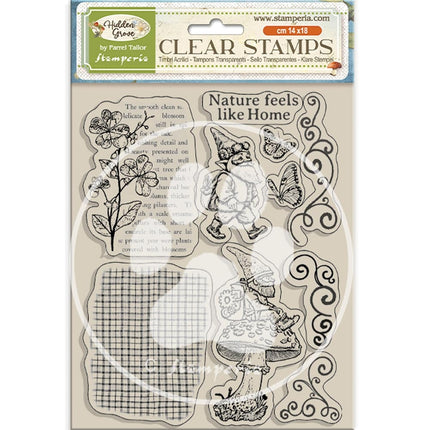 Acrylic stamp 14x18 cm - Hidden Grove gnome
