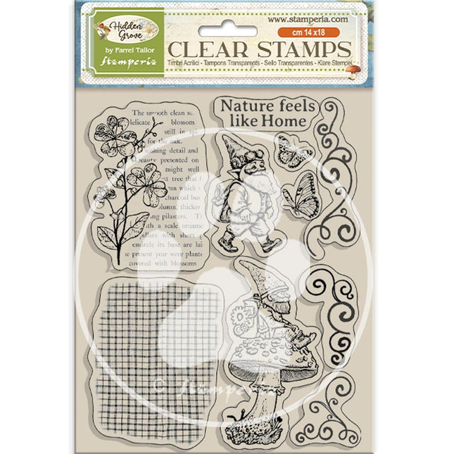 Acrylic stamp 14x18 cm - Hidden Grove gnome