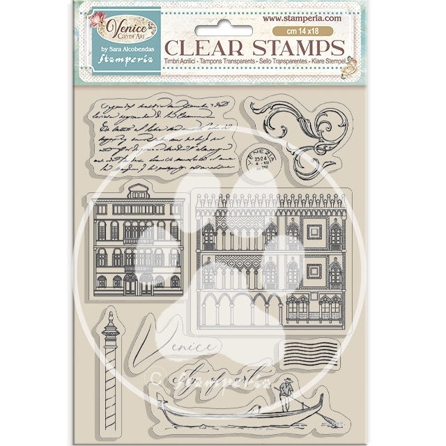 Acrylic stamp 14x18 cm - Venice City of Art elements