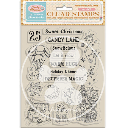 Acrylic stamp cm 14x18 - Candy Christmas Candy Land