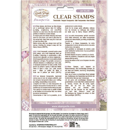 Acrylic stamp cm 14x18 - Quiet Days hydrangea
