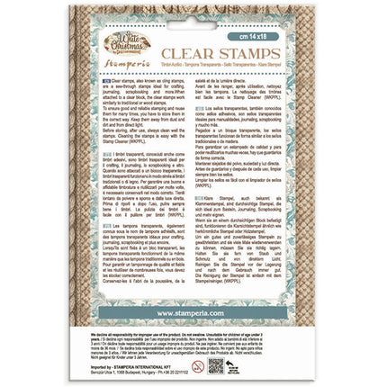 Decorative Acrylic stamp design for Art and Craft cm 14x18 - White Christmas