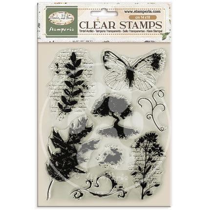 Decorative Acrylic stamp design for Art and Craft cm 14x18 - Flowers and Poems