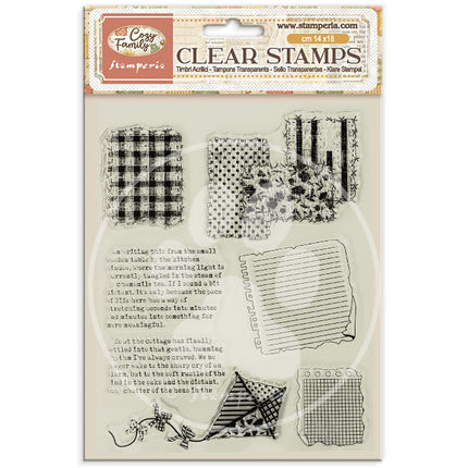 Decorative Acrylic stamp design for Art and Craft cm 14x18 - Cozy Family