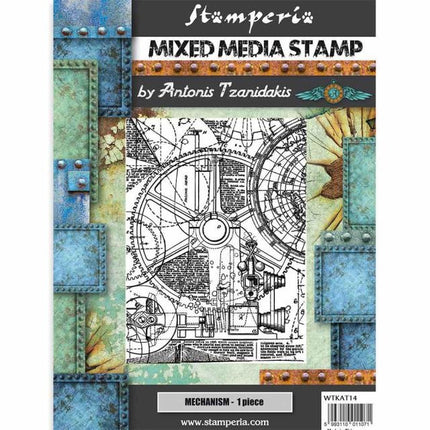 Mixed Media Stamp cm 15x20 Sir Vagabond mechanism
