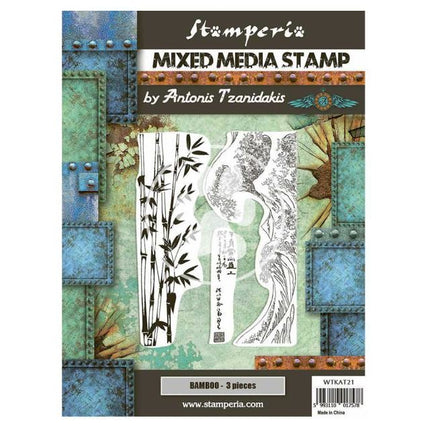 Mixed Media Stamp cm 15x20 - Sir Vagabond in Japan bamboo