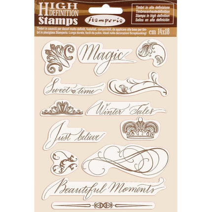 HD Natural Rubber Stamp cm.14x18 Beautiful moments