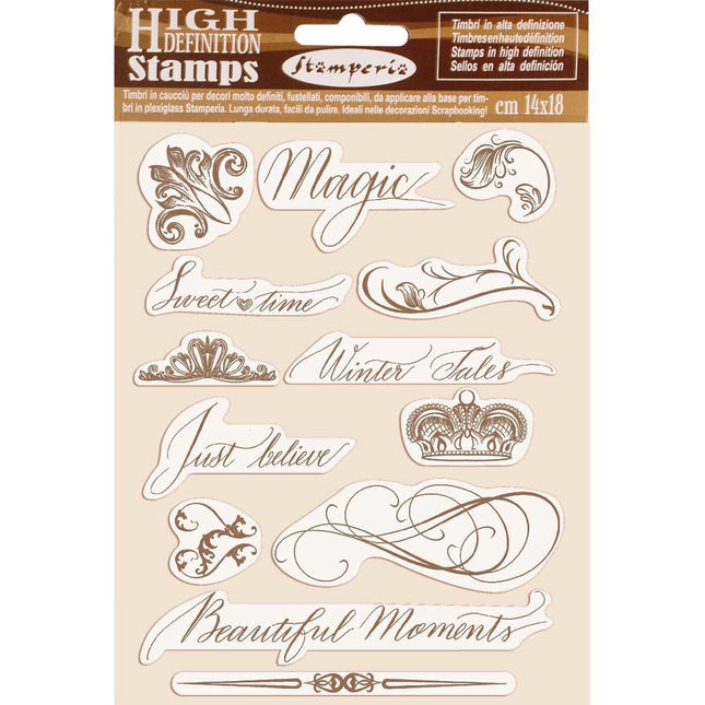 HD Natural Rubber Stamp cm.14x18 Beautiful moments