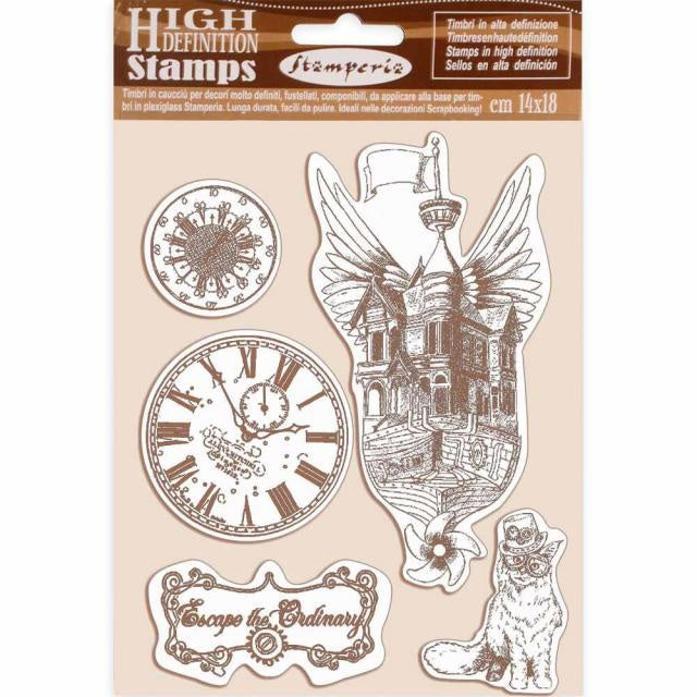 HD Natural Stamp cm 14x18 Lady Vagabond flying ship