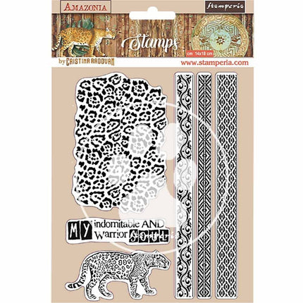 HD Natural Rubber Stamp 14x18 cm - Amazonia tribals