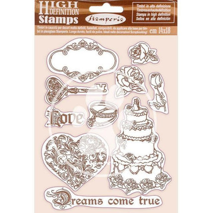HD Natural Rubber Stamp 14x18 cm - Sleeping Beauty Dreams came true