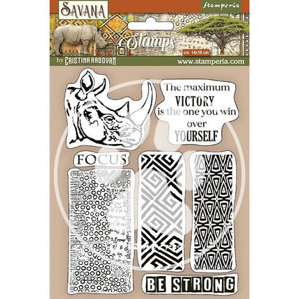 HD Natural Rubber Stamp cm 14x18 - Savana grafiti