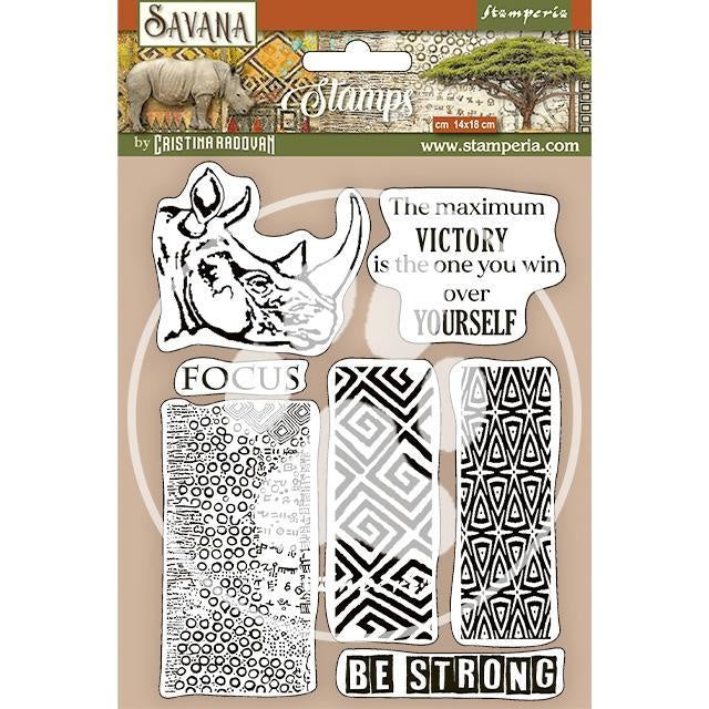 HD Natural Rubber Stamp cm 14x18 - Savana grafiti