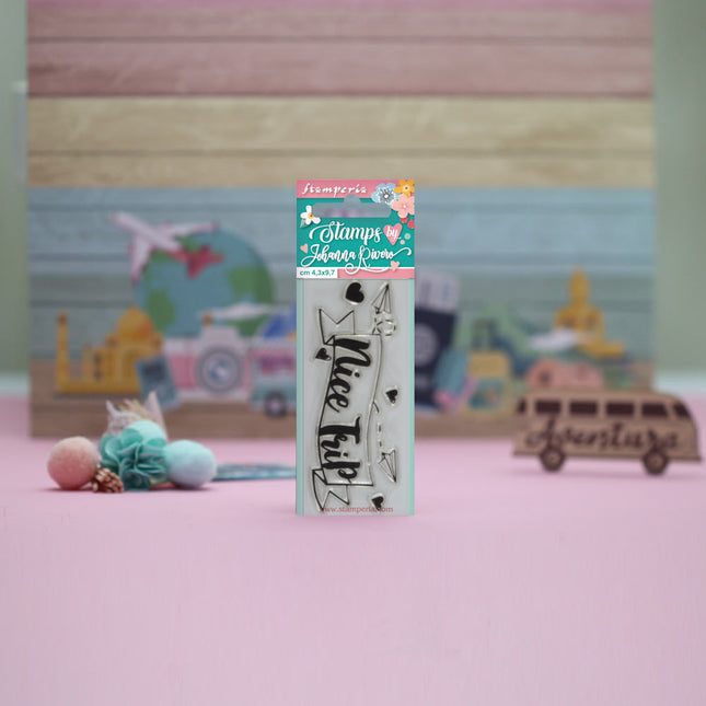 Acrylic stamp cm. 4,3x9,7 Nice trip