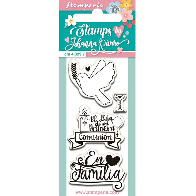 Acrylic stamp cm. 4,3x9,7 En familia
