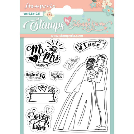 Acrylic stamp cm. 9,5x10,5 Mr and Mrs