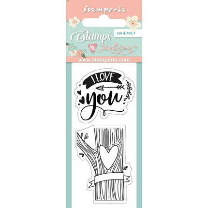 Acrylic stamp cm. 4,3x9,7 I love you